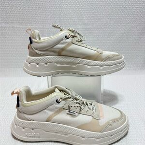 Palladium Cream and Tan Sneakers